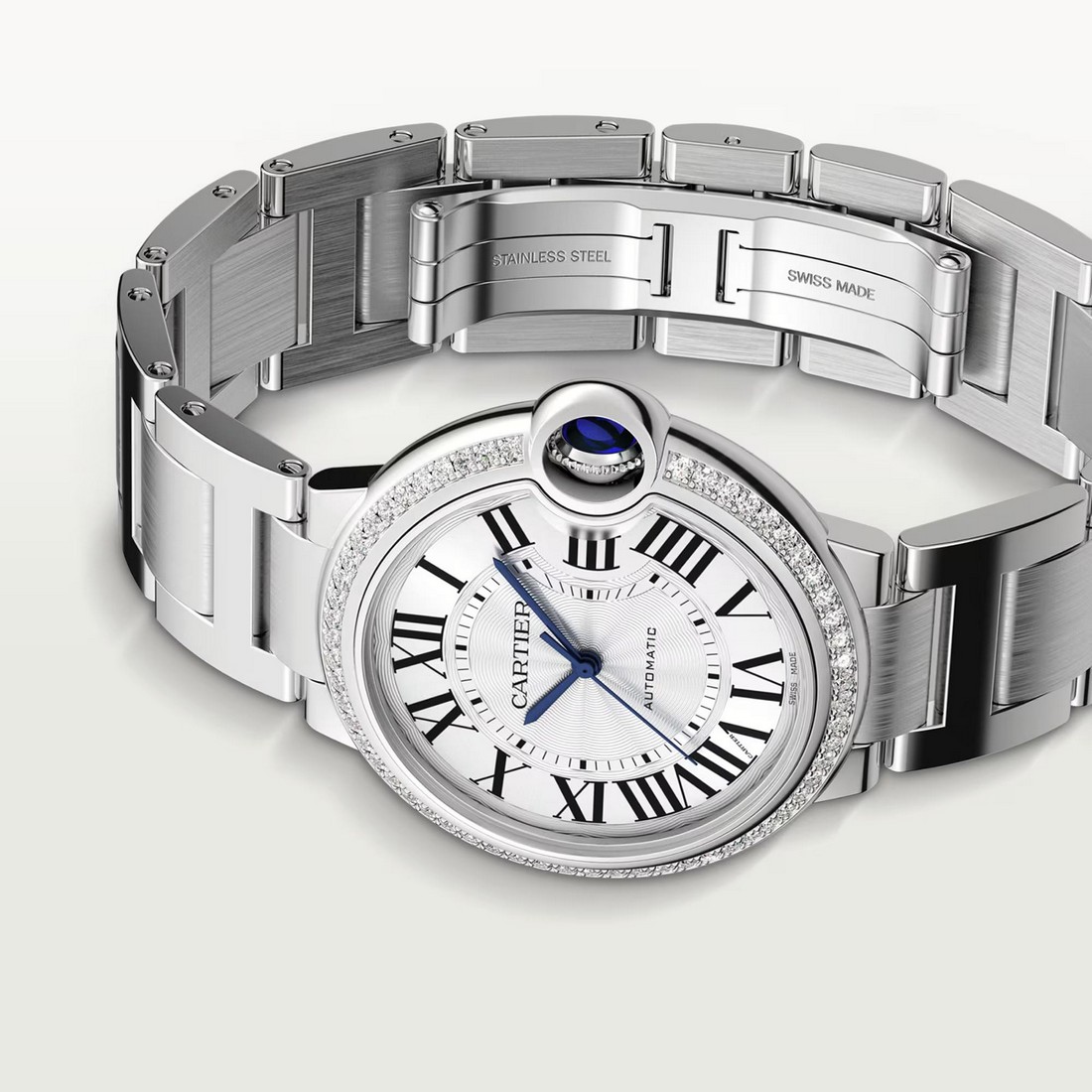 Đồng Hồ Cartier Ballon Bleu De Cartier Watch 36mm Nữ Xám